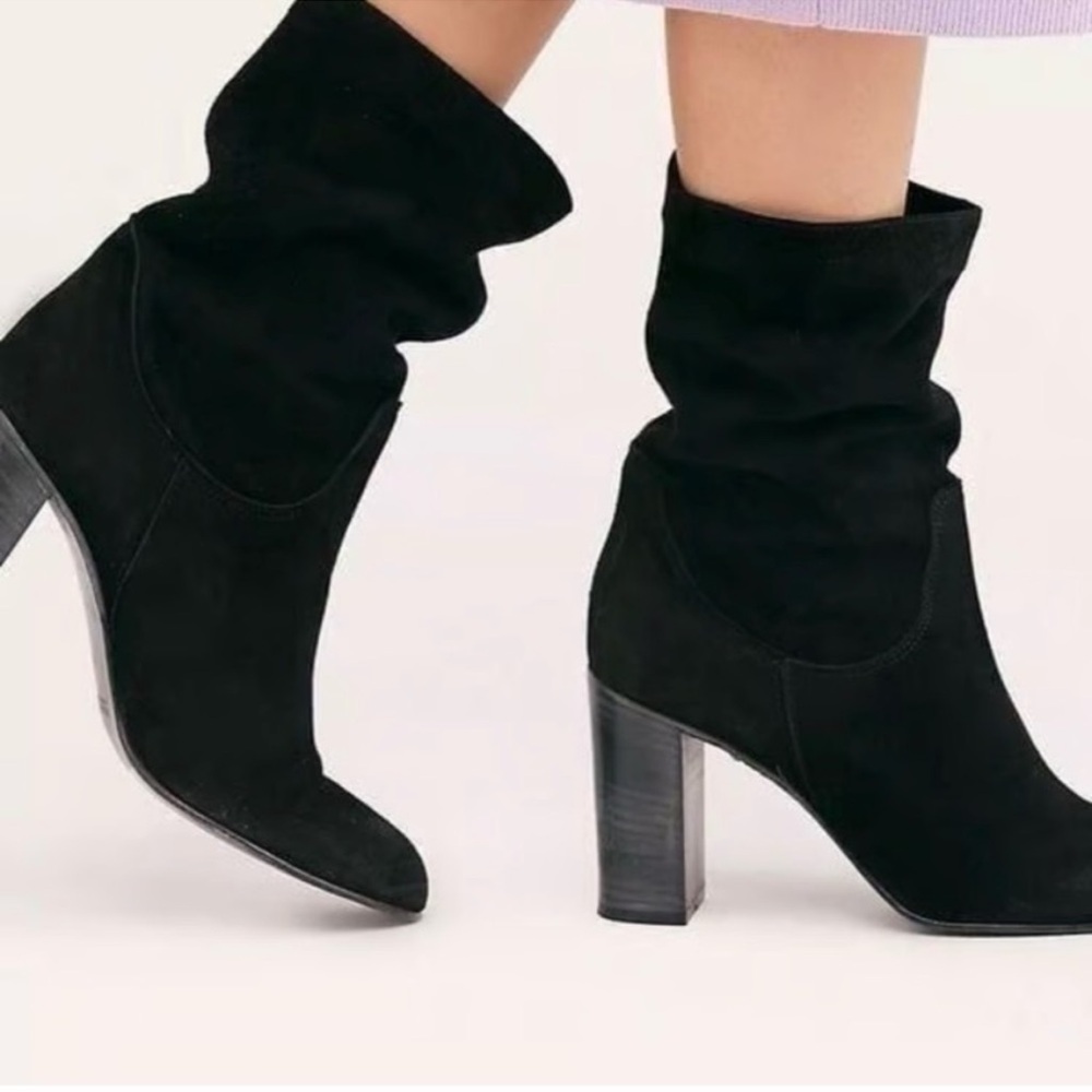 Free People Dakota Suede Heel Calf Boots NEW Women's Size 39